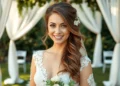 medium length hair half up half down wedding hairstyles