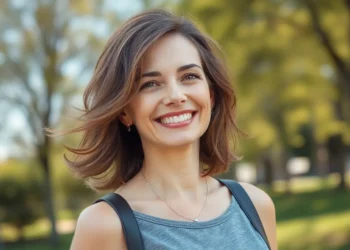 middle aged woman low maintenance thick hair layered medium length haircuts